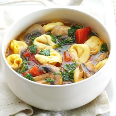 mushroom tortellini soep