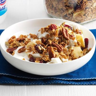 mooie ochtendmuesola van de esdoorn