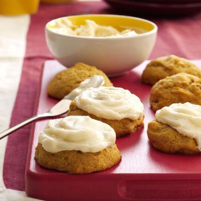 pompoen walnoot cookies met roomkaas glimmertjes
