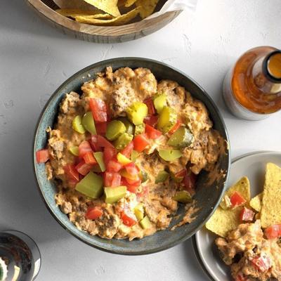 slowcooker cheeseburger dip