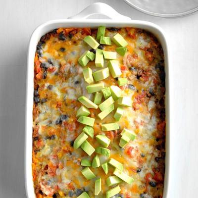 cheesy beef and black bean fiesta braadpan