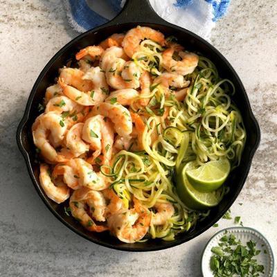 tequila kalk garnalen zoodles