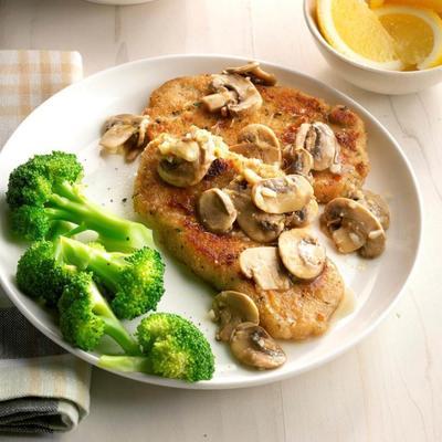 schnitzels en champignons van schnitzels