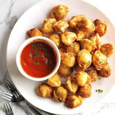 gefrituurde prosciutto tortellini