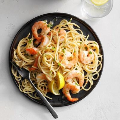 knoflook garnalen spaghetti