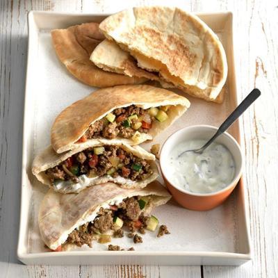 curried beef pita pockets