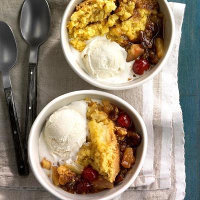 slowcooker ananas ondersteboven dump cake