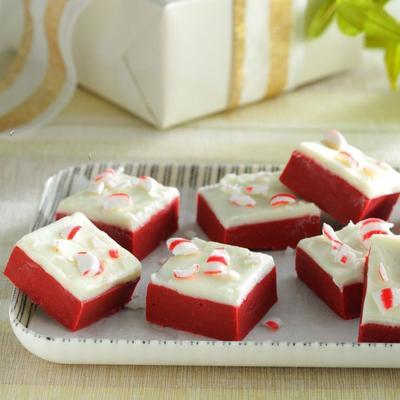 rode fluwelen candy cane fudge