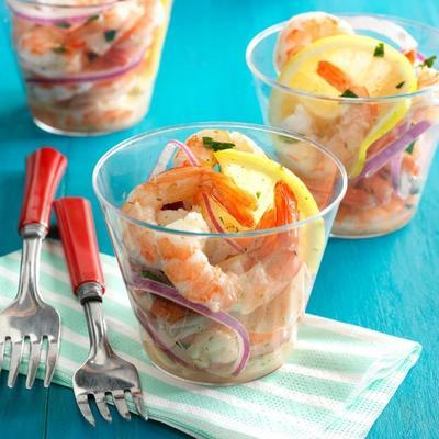 pittige gemarineerde garnalen