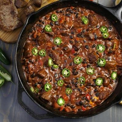 Oklahoma ranchers steak chili dip