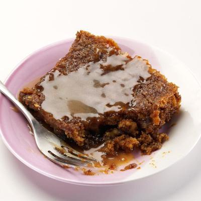 kleverige toffee gehakt pudding