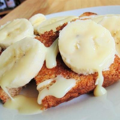 toast met banaan-topping