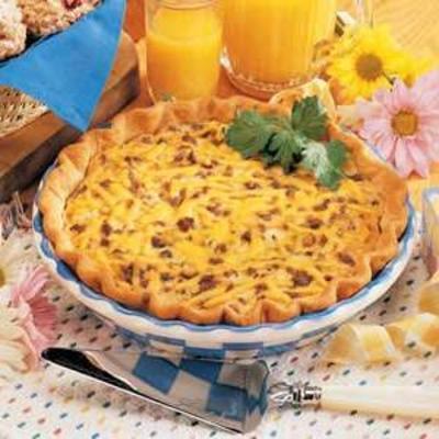 rundvlees en cheddar quiche