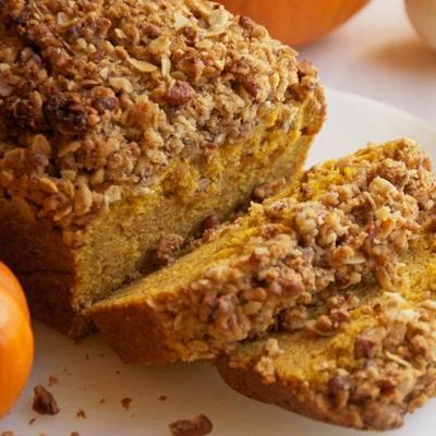 walnoot streusel pompoen brood