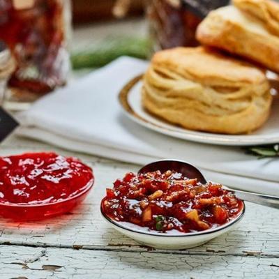 cherry bacon jam met tijm en kruidnagel