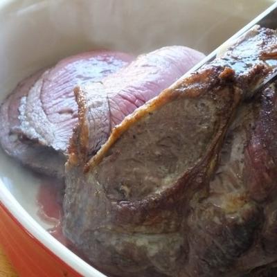 gigot d'agneau au four (gebraden lam met bonen)