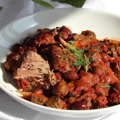 slowcooker mediterraan rundvlees met artisjokken