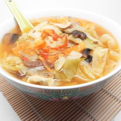 Chinese kool en gember soep