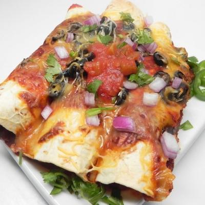 eenvoudige vegetarische enchiladas