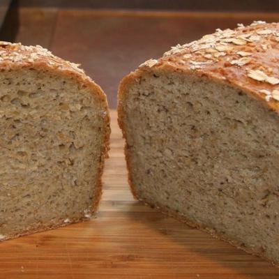 volkoren en staal gesneden haver brood - een brood van lange gisting