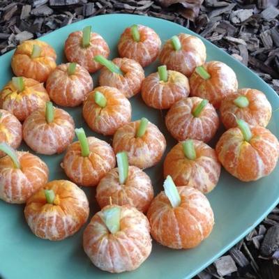 Mandarijn pompoenen (gezonde halloween snack)