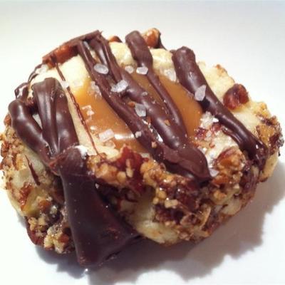 gezouten caramel chocolate pecan cookies