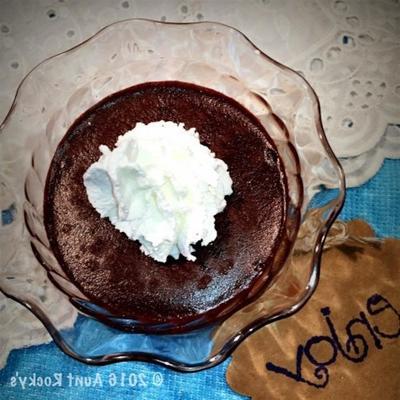 tante rocky's rich microwave chocolate pudding (lchf, glutenvrij, keto)