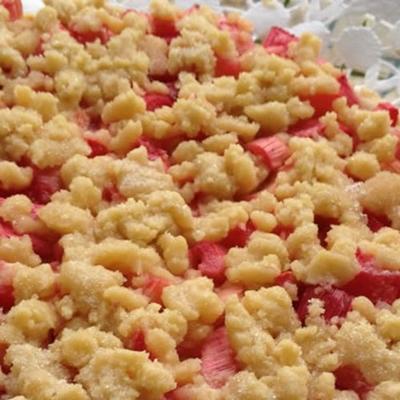 Duitse rabarber streusel cake