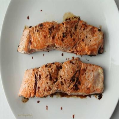 snelle zalm met balsamico glazuur