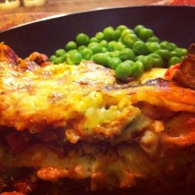 zelfgemaakte glutenvrije en lactosevrije plantaardige lasagne