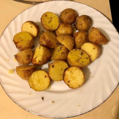 knoflook en azijn geroosterde aardappelen