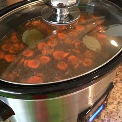 slowcooker middellandse linzensoep