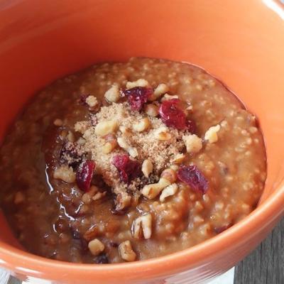 instant pot® cranberry-pompoen staal gesneden havermout