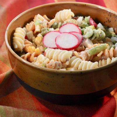 fiesta pastasalade met dillegroenten augurken