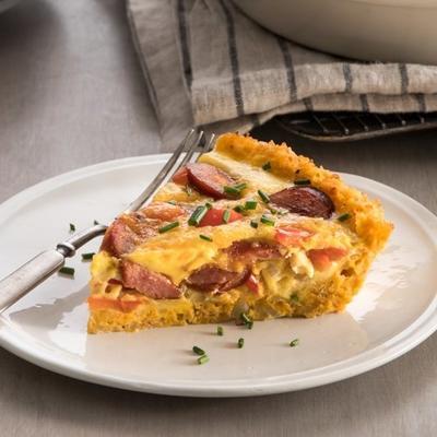 bloemkool-quiche met hillshire farm® rookworst