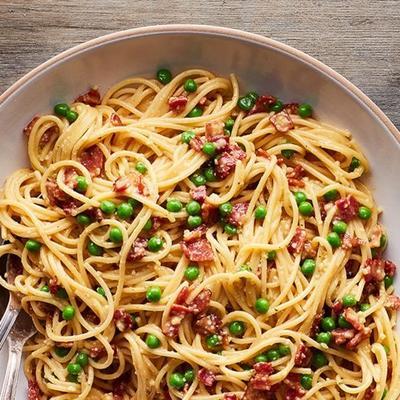 eenvoudige ranchespaghetti carbonara