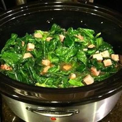 slow cooker southern collard greens