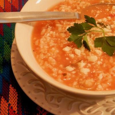 Mexicaanse rijstsoep (sopa aguada de arroz)