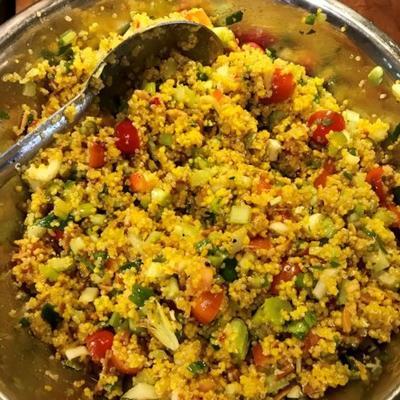 curry couscous en quinoa pilaf (vegetarisch)