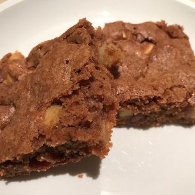 zachte appelbrownies met chocoladeschilfers