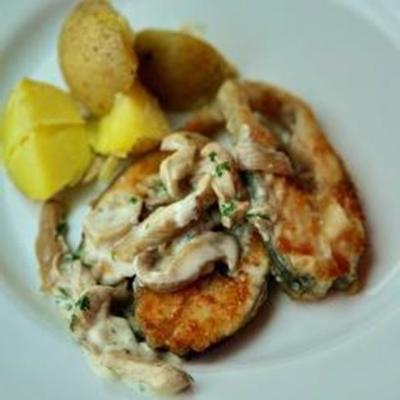 gefrituurde tilapia met oesterzwammen