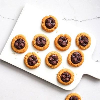 ghirardelli chocolate-peanut butter thumbprint cookies