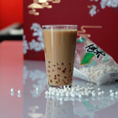 boba (kokosmelk zwarte thee met tapioca parels)