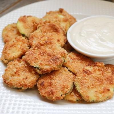 schuld-vrije lucht courgette chips courgette