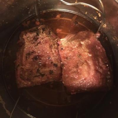 50 minuten borstham met corned beef