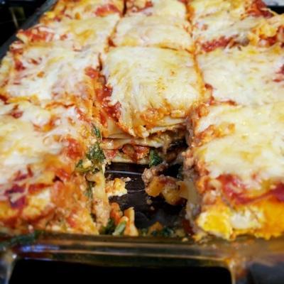 Biddy's butternut squash en kalkoenlasagna