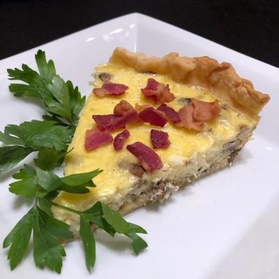 hanenkam paddestoel quiche