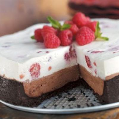frambozen chocolade cheesecake