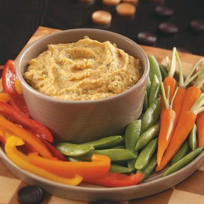 pittige koriander hummus