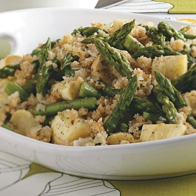 pastinaak en asperges gegratineerd